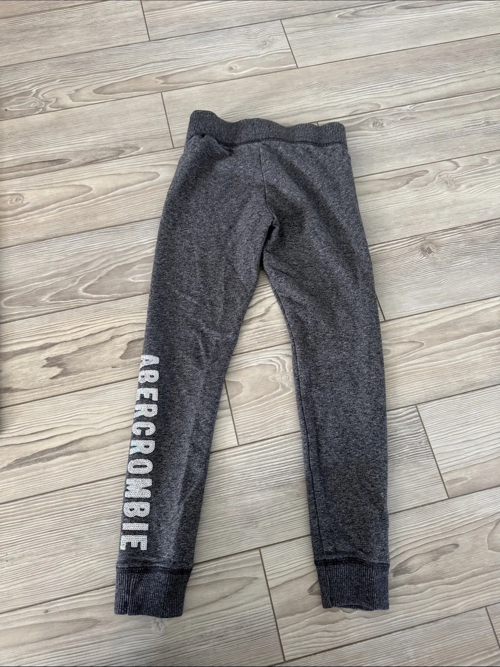 abercrombie kids Charcoal Gray Knit Joggers with Drawstring